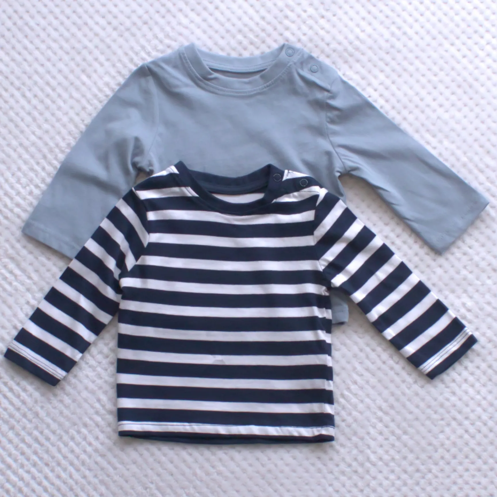 2 Pack Long-sleeved Top Striped & Plain