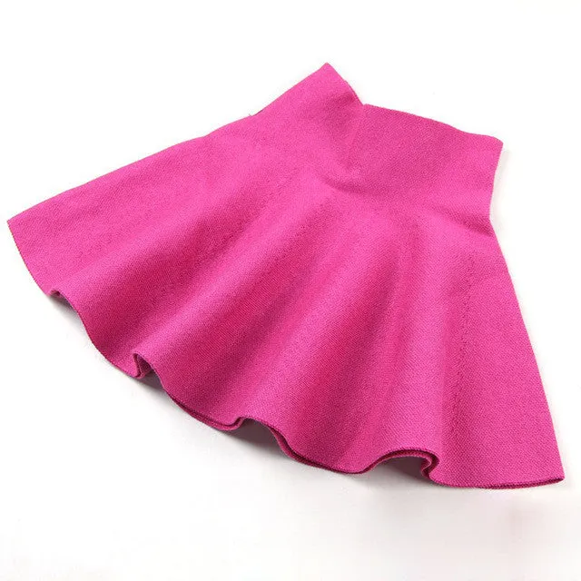 2017 New Girls Spring & Summer Solid Skirts Girls High Waist tutu Skirt Baby Girls Party Skirts Kids Brand ,LC082