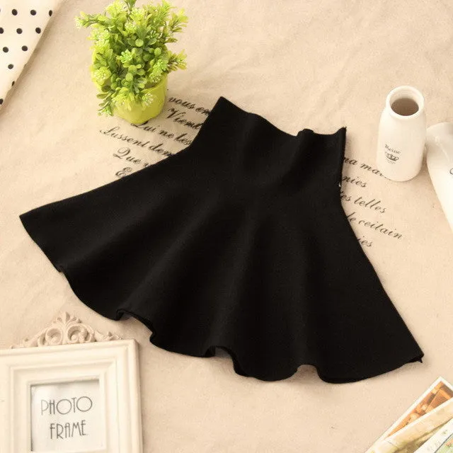 2017 New Girls Spring & Summer Solid Skirts Girls High Waist tutu Skirt Baby Girls Party Skirts Kids Brand ,LC082