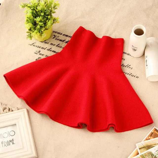 2017 New Girls Spring & Summer Solid Skirts Girls High Waist tutu Skirt Baby Girls Party Skirts Kids Brand ,LC082