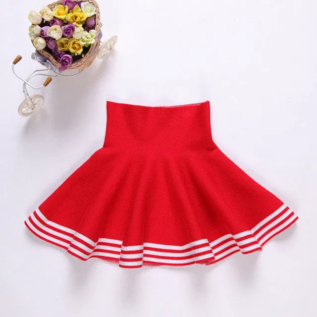 2017 New Girls Spring & Summer Solid Skirts Girls High Waist tutu Skirt Baby Girls Party Skirts Kids Brand ,LC082