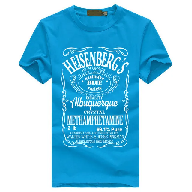 2017 New Summer Fashion Brothers Shirt Men Breaking Bad Walter White Men T-Shirt Heisenberg Men Tops funny Tops shirts S-XXXL
