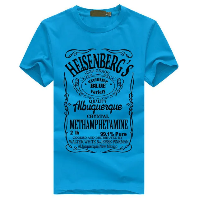 2017 New Summer Fashion Brothers Shirt Men Breaking Bad Walter White Men T-Shirt Heisenberg Men Tops funny Tops shirts S-XXXL