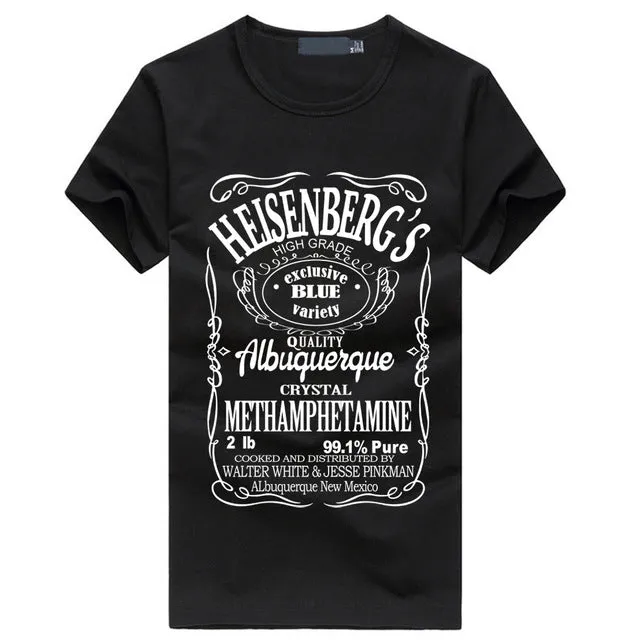 2017 New Summer Fashion Brothers Shirt Men Breaking Bad Walter White Men T-Shirt Heisenberg Men Tops funny Tops shirts S-XXXL