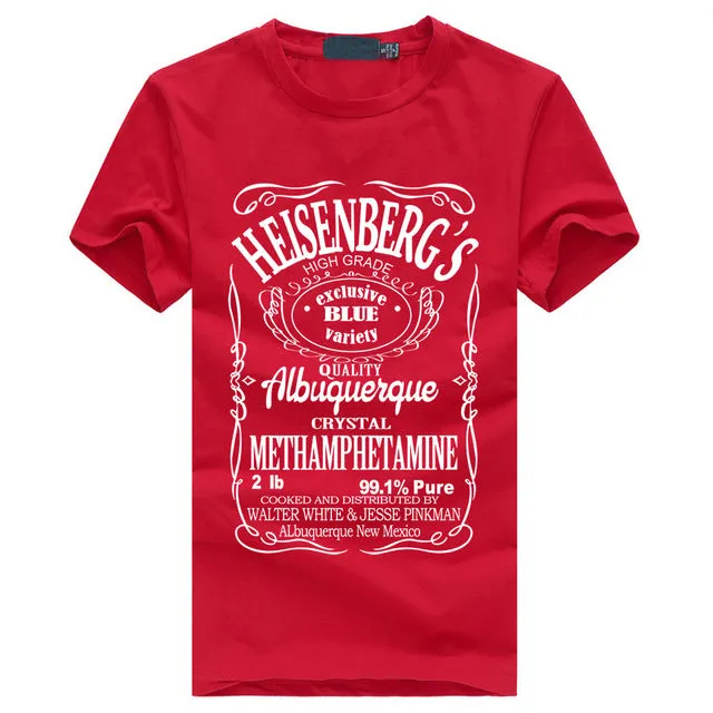 2017 New Summer Fashion Brothers Shirt Men Breaking Bad Walter White Men T-Shirt Heisenberg Men Tops funny Tops shirts S-XXXL