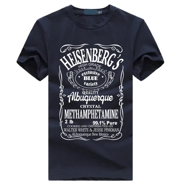 2017 New Summer Fashion Brothers Shirt Men Breaking Bad Walter White Men T-Shirt Heisenberg Men Tops funny Tops shirts S-XXXL