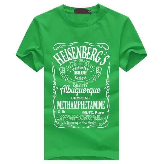 2017 New Summer Fashion Brothers Shirt Men Breaking Bad Walter White Men T-Shirt Heisenberg Men Tops funny Tops shirts S-XXXL