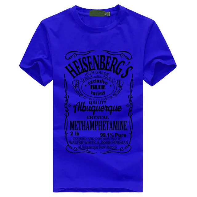 2017 New Summer Fashion Brothers Shirt Men Breaking Bad Walter White Men T-Shirt Heisenberg Men Tops funny Tops shirts S-XXXL