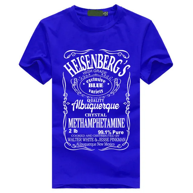 2017 New Summer Fashion Brothers Shirt Men Breaking Bad Walter White Men T-Shirt Heisenberg Men Tops funny Tops shirts S-XXXL