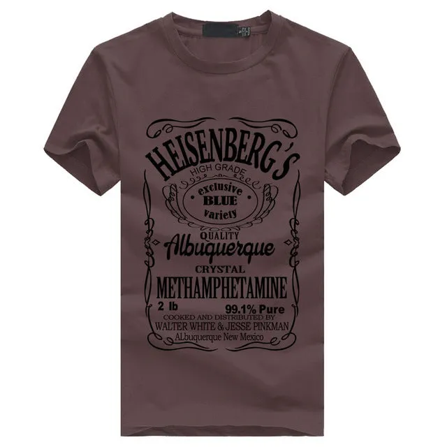 2017 New Summer Fashion Brothers Shirt Men Breaking Bad Walter White Men T-Shirt Heisenberg Men Tops funny Tops shirts S-XXXL