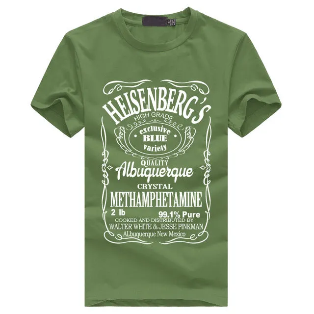 2017 New Summer Fashion Brothers Shirt Men Breaking Bad Walter White Men T-Shirt Heisenberg Men Tops funny Tops shirts S-XXXL
