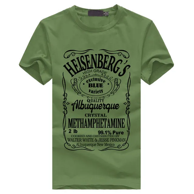 2017 New Summer Fashion Brothers Shirt Men Breaking Bad Walter White Men T-Shirt Heisenberg Men Tops funny Tops shirts S-XXXL
