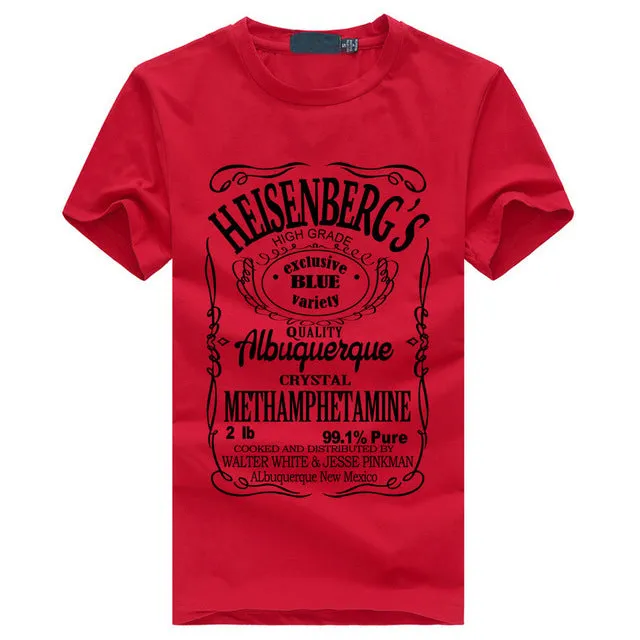 2017 New Summer Fashion Brothers Shirt Men Breaking Bad Walter White Men T-Shirt Heisenberg Men Tops funny Tops shirts S-XXXL
