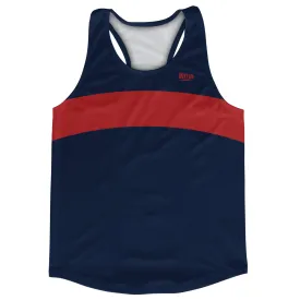Blue Navy And Red Dark Running Track Tops Made In USA