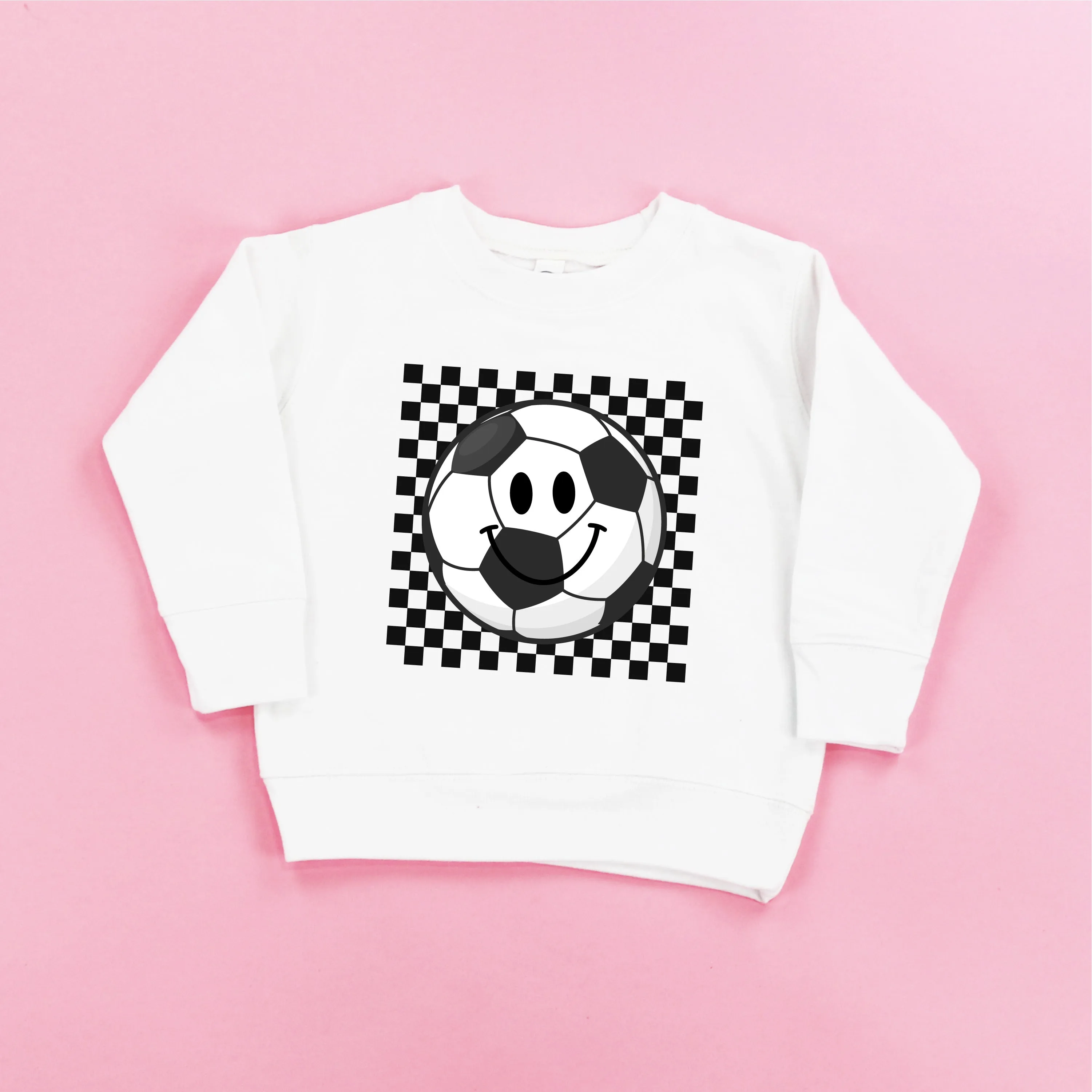 Checkers Smiley - Soccer Ball - Child Sweater