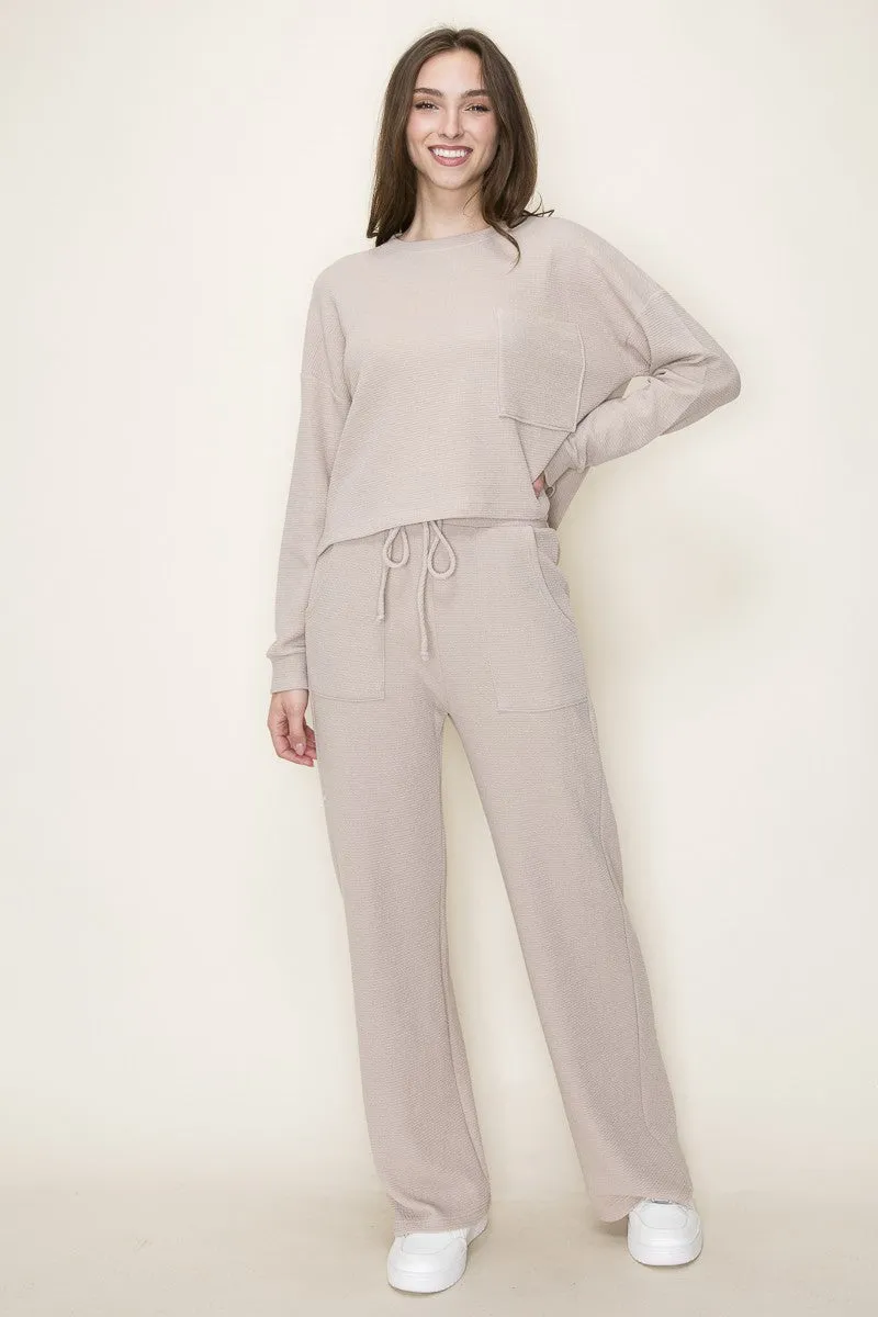 Cream Knit Bottoms