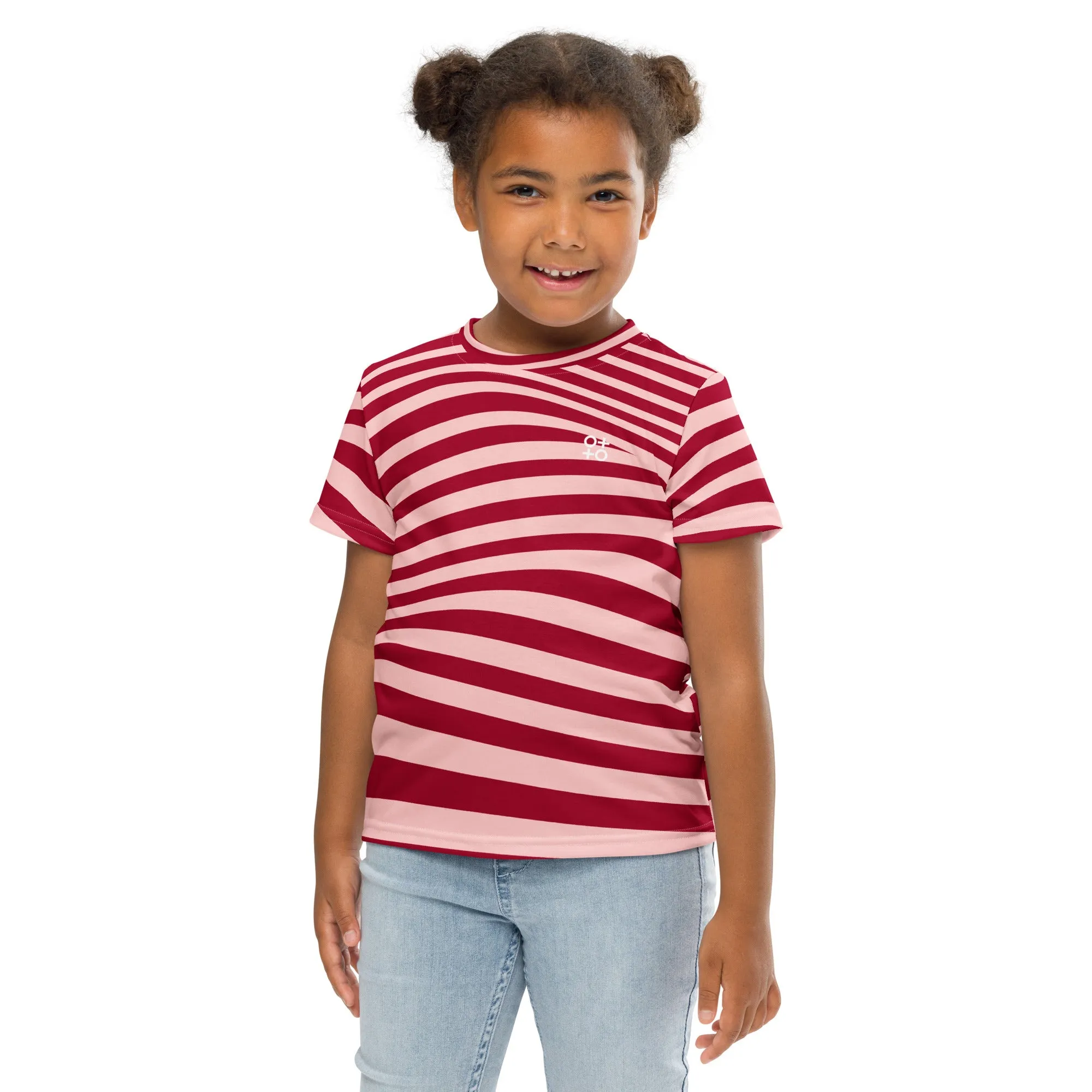 Doppler Effect Pink Kids Crew Neck T-shirt