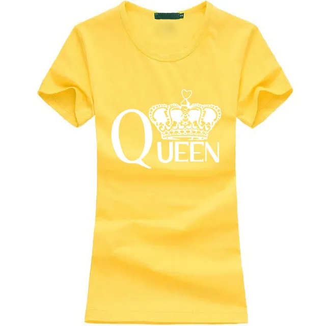 Fashion Queen Letters print women t-shirt 2017 summer funny Cotton Slim Tee shirt Femme harajuku Hipster brand kawaii punk tops