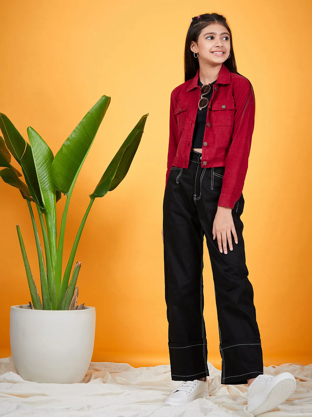 Girls Corduroy Tailored Jacket
