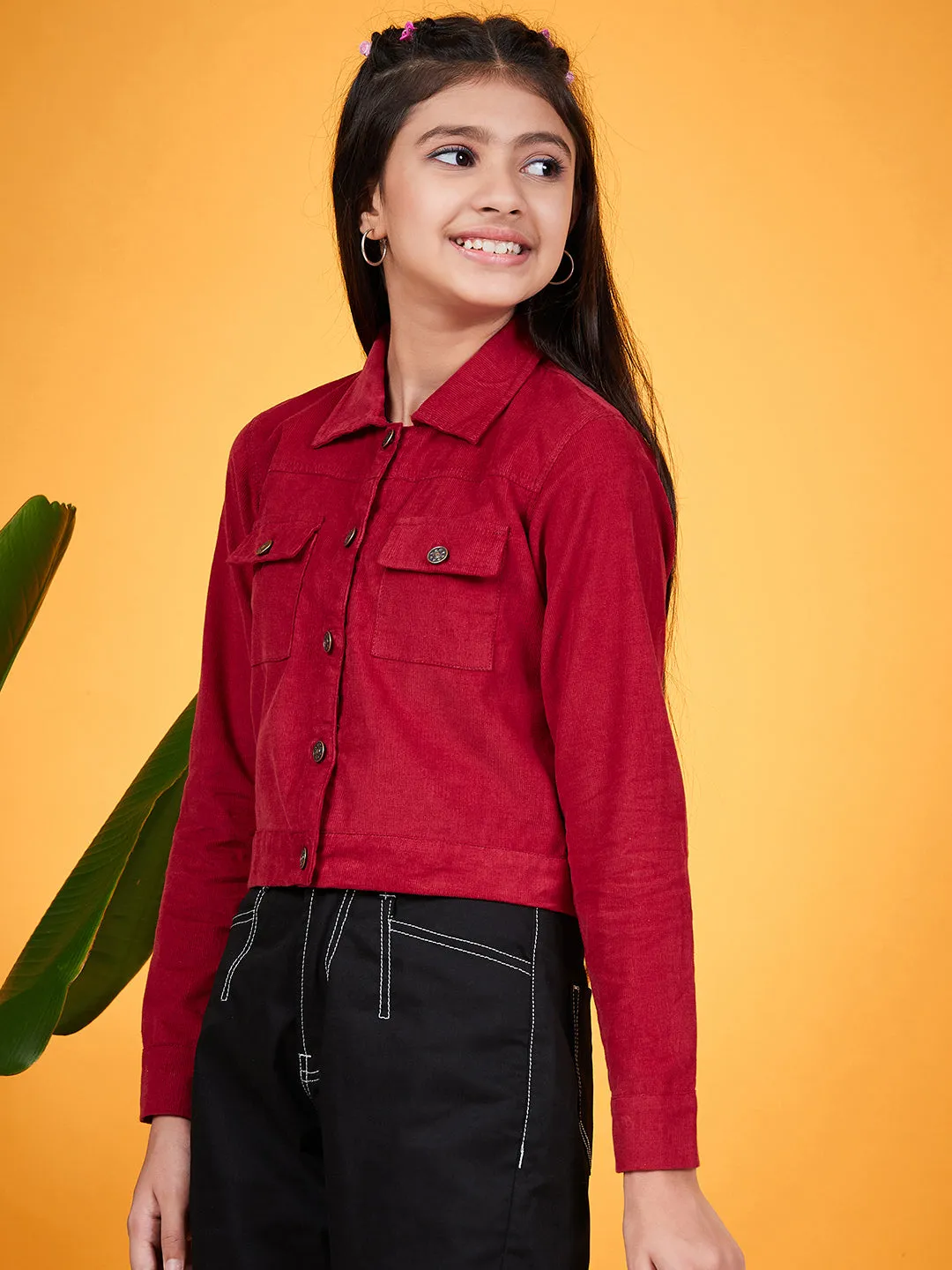 Girls Corduroy Tailored Jacket