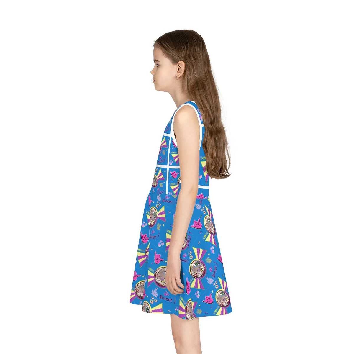 Girls' Sleeveless Sundress (AOP) SWEETIES