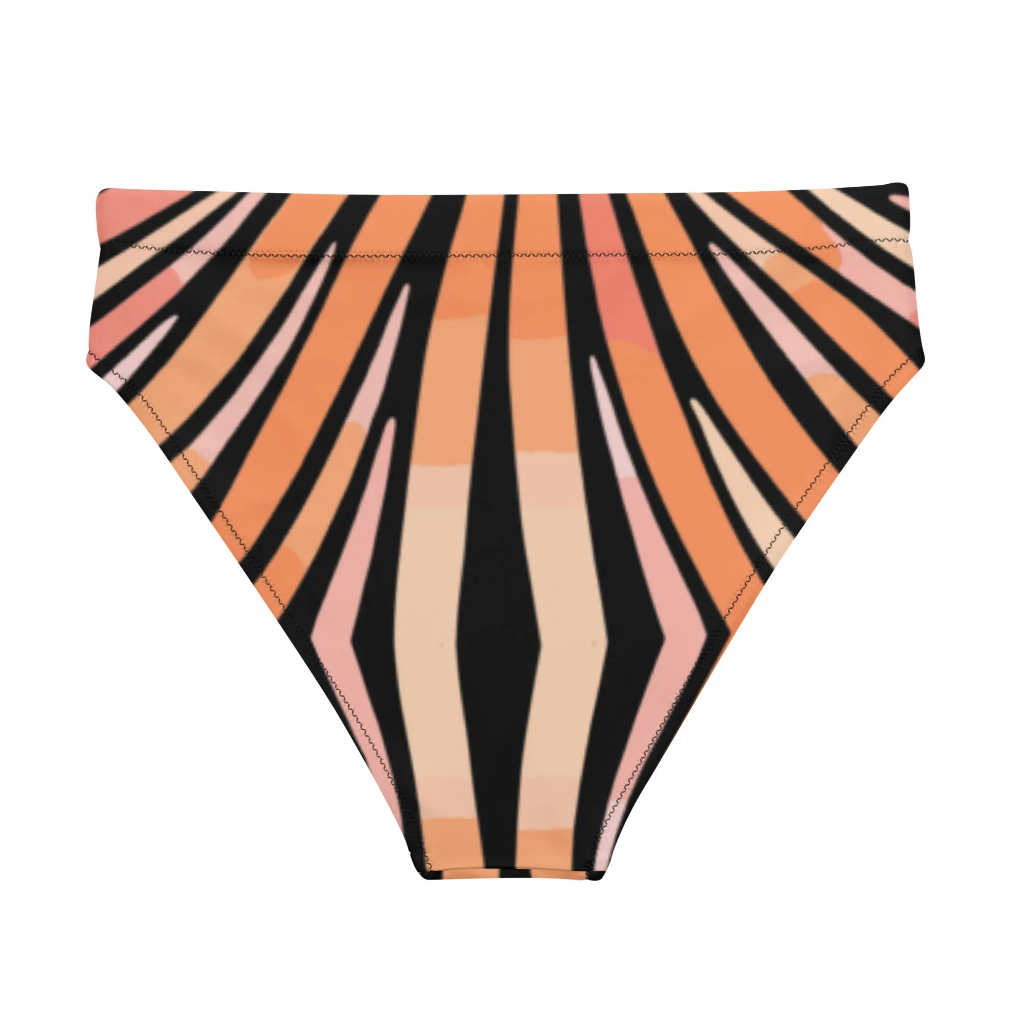 Recycled High-Waisted Bikini Bottom Tiger Shark