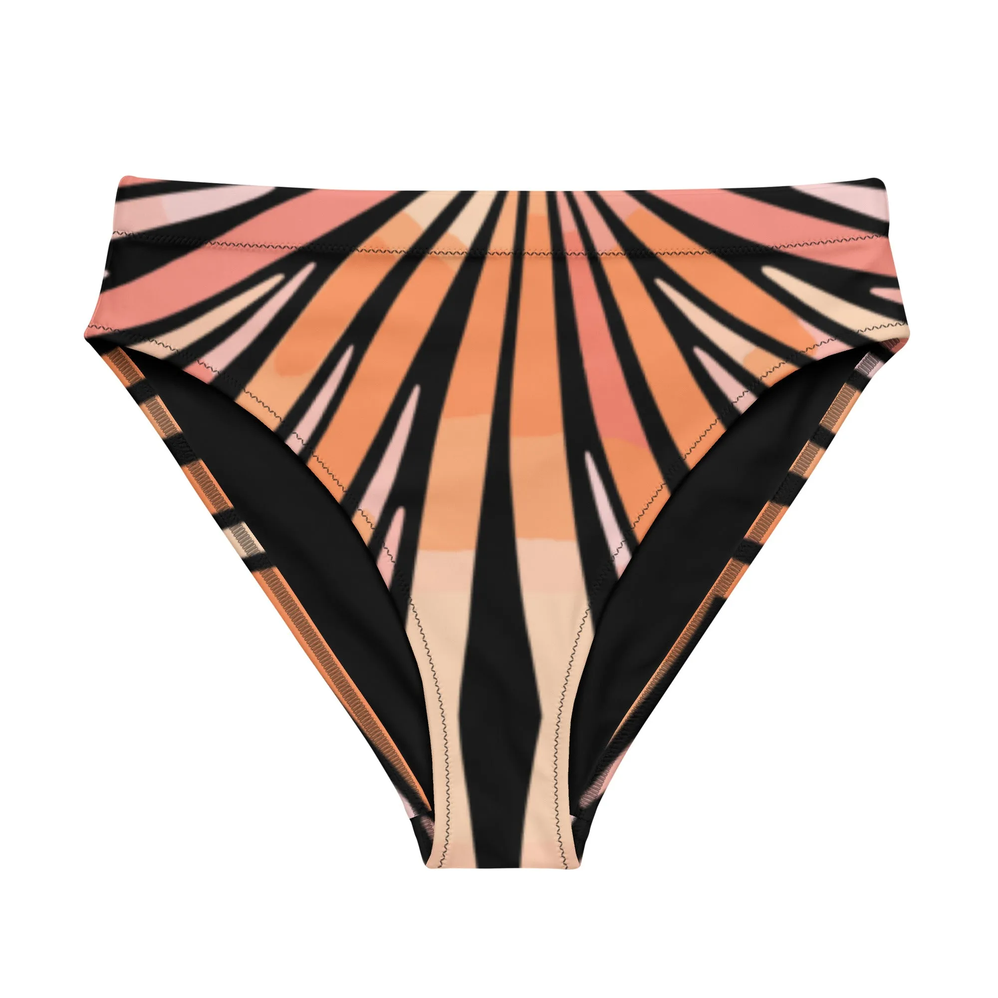 Recycled High-Waisted Bikini Bottom Tiger Shark