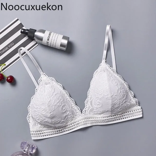 Seamless Bra New Fashion French Style Bralette Seamless Deep V Lace Girl Women Bra