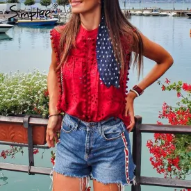 Simplee Elegant tank top women