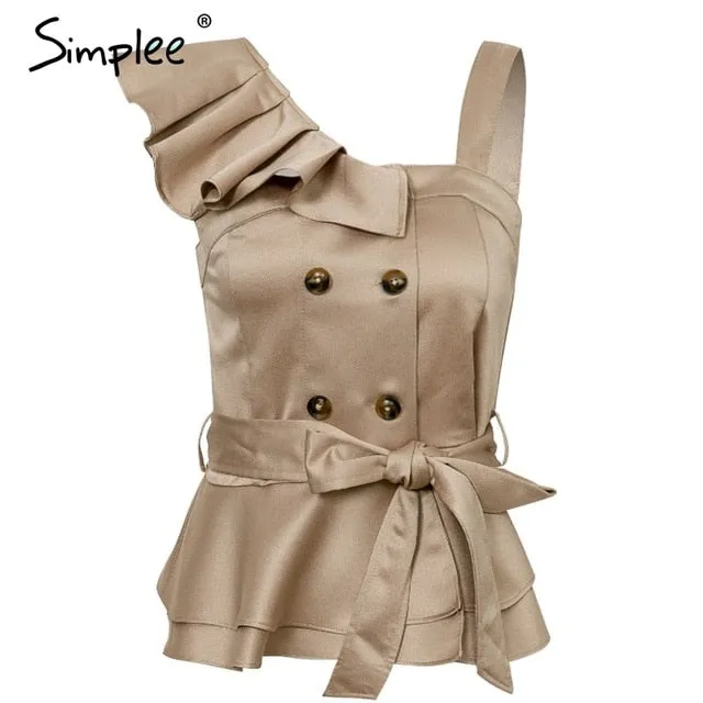 Simplee Sexy one shoulder irregular women