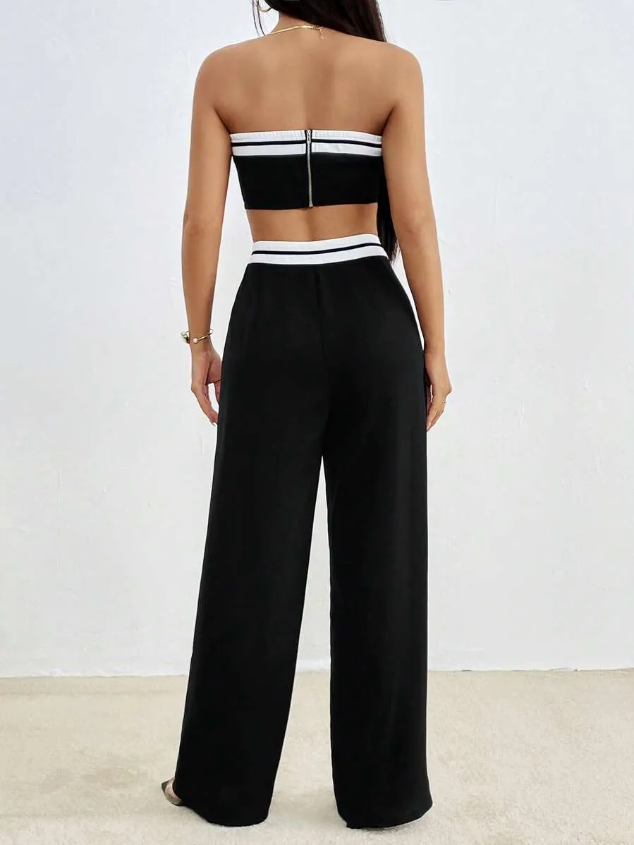 Stella Trim Tube Top & Wide Leg Pants