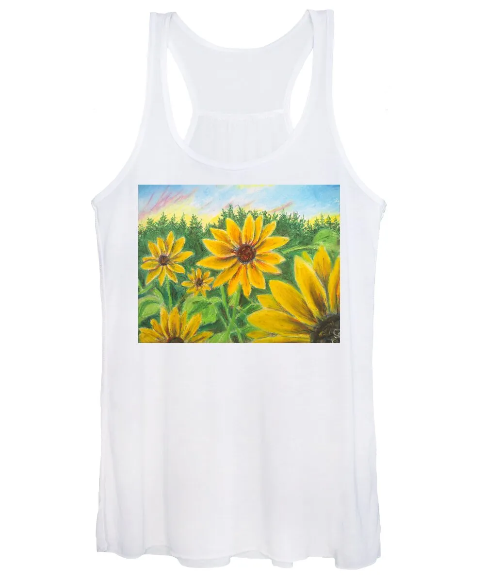 Sunflower on Rainbows - Women's Tank Top