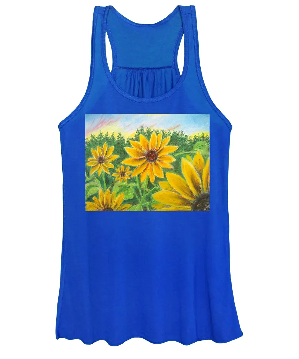 Sunflower on Rainbows - Women's Tank Top