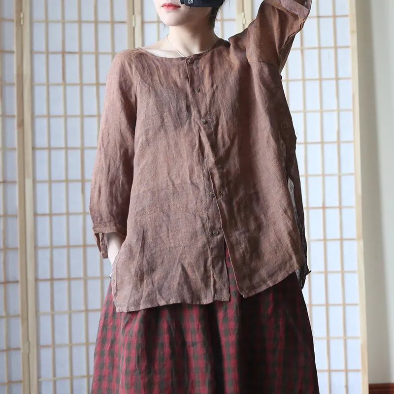 Women Casual Linen Spring Summer Autumn Women Tops PZ97288