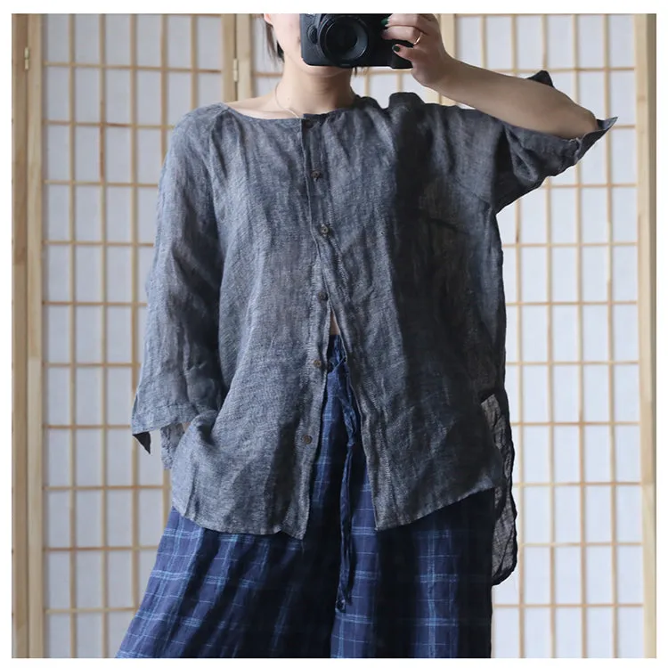 Women Casual Linen Spring Summer Autumn Women Tops PZ97288