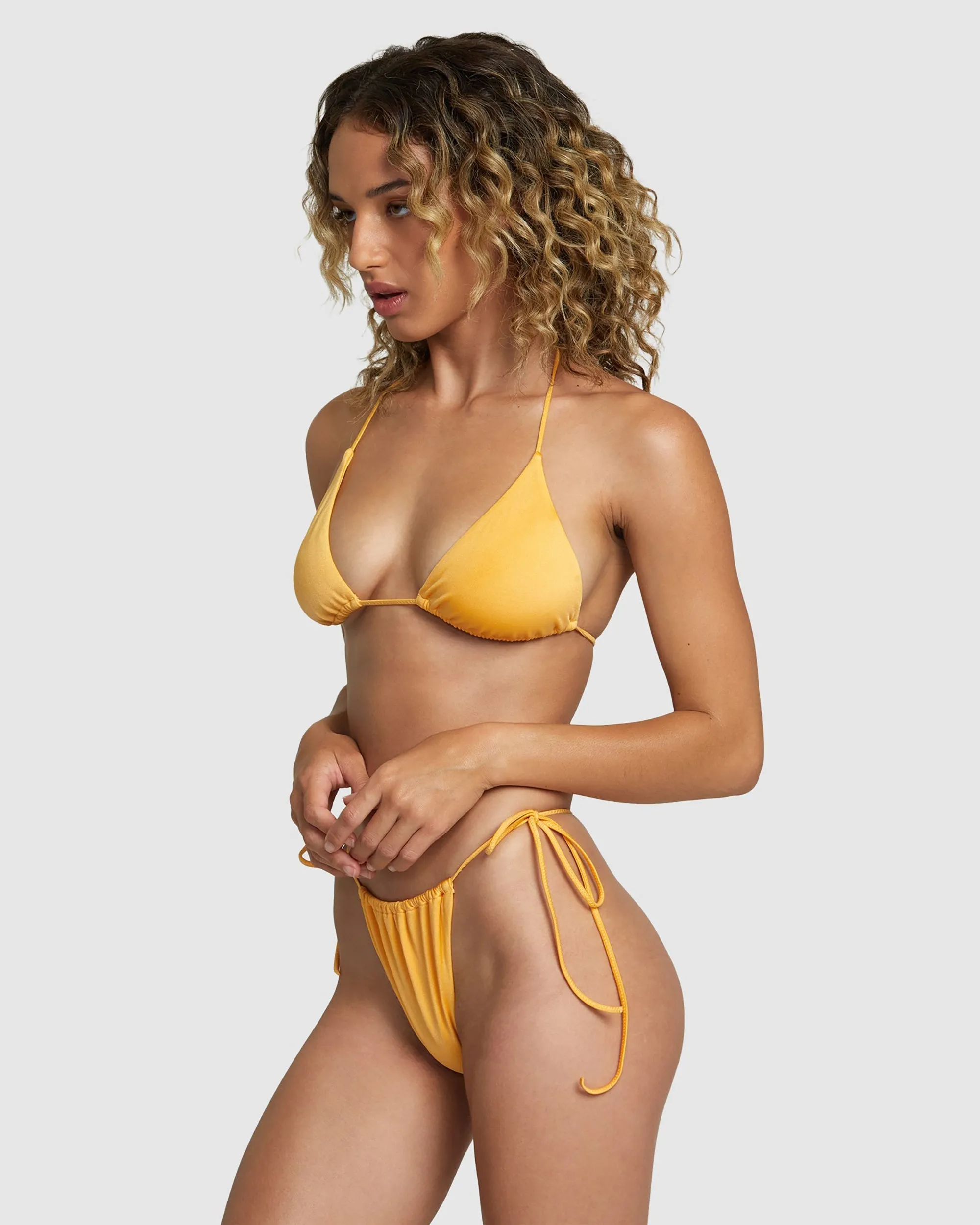 Womens Narrow Slide Tie Bikini Bottom